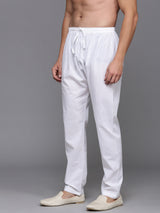 Men's Majestic White Festive Cotton Pajama