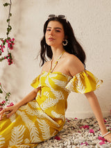 Women's Floral Printed A-Line Maxi Dress