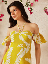Women's Floral Printed A-Line Maxi Dress