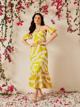 Women's Floral Printed A-Line Maxi Dress