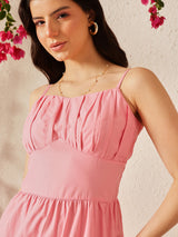 Women's A-Line Above Knee Cotton Dress