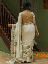 Women's Multicolor Cotton Viscose Saree