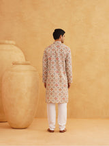 Men's White Full Sleeves Straight Cotton Kurta