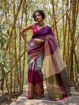 Women's Multicolor Slub Saree