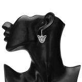 Women's CZ Stone Silver Tiger Earring