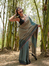Women's Multicolor Slub Saree