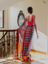 Women's Multicolor Viscose Georgette Saree