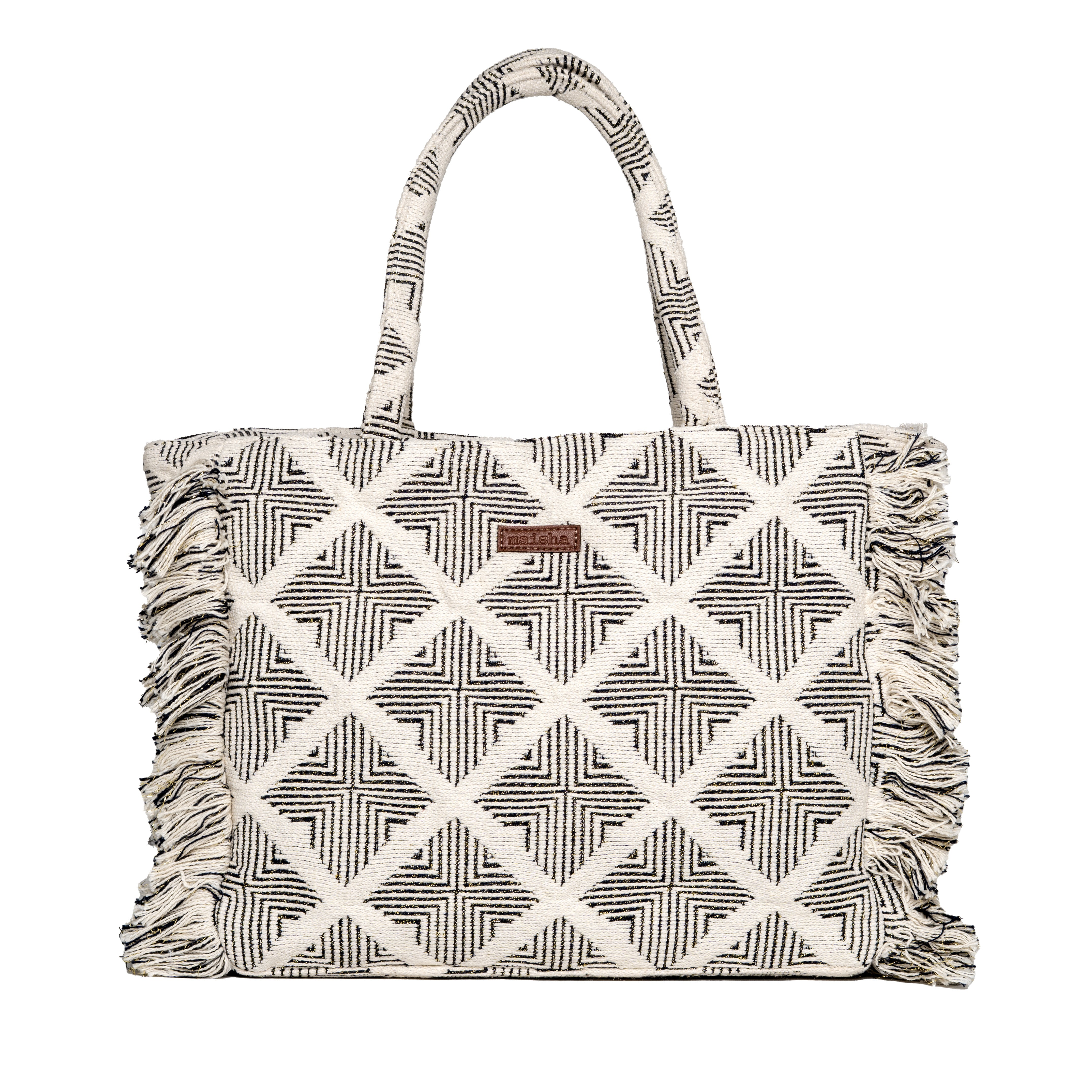 Women's Beige Mono-mirage Ruffle Box Bag