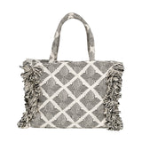 Women's Beige Mono-mirage Ruffle Box Bag