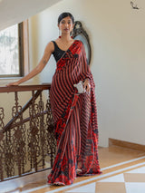 Women's Multicolor Viscose Georgette Saree