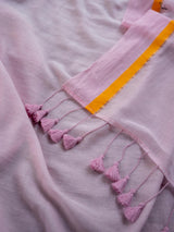 Women's Pink Mul Cotton Saree
