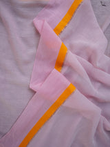 Women's Pink Mul Cotton Saree