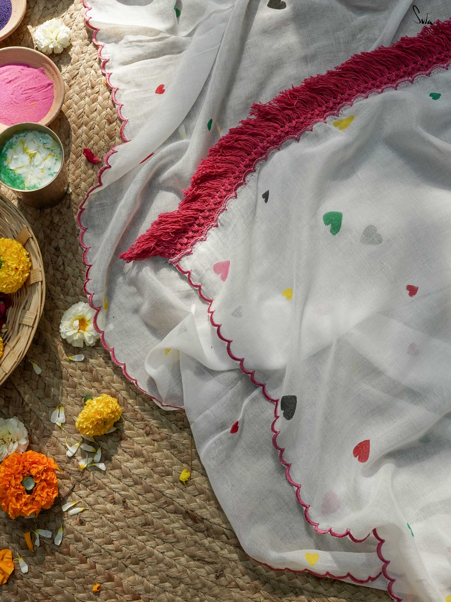 Women's Multicolor Cotton Saree