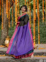 Women's Multicolor Cotton Acrylic Saree