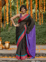Women's Multicolor Cotton Acrylic Saree