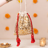Women's White the Shringar Festive Potli