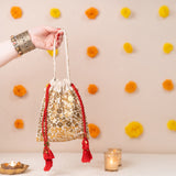Women's White the Shringar Festive Potli