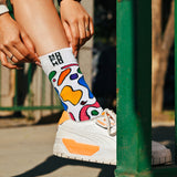 Unisex Multi-Colour Crew Lengh Colour Blast Crew Length Socks