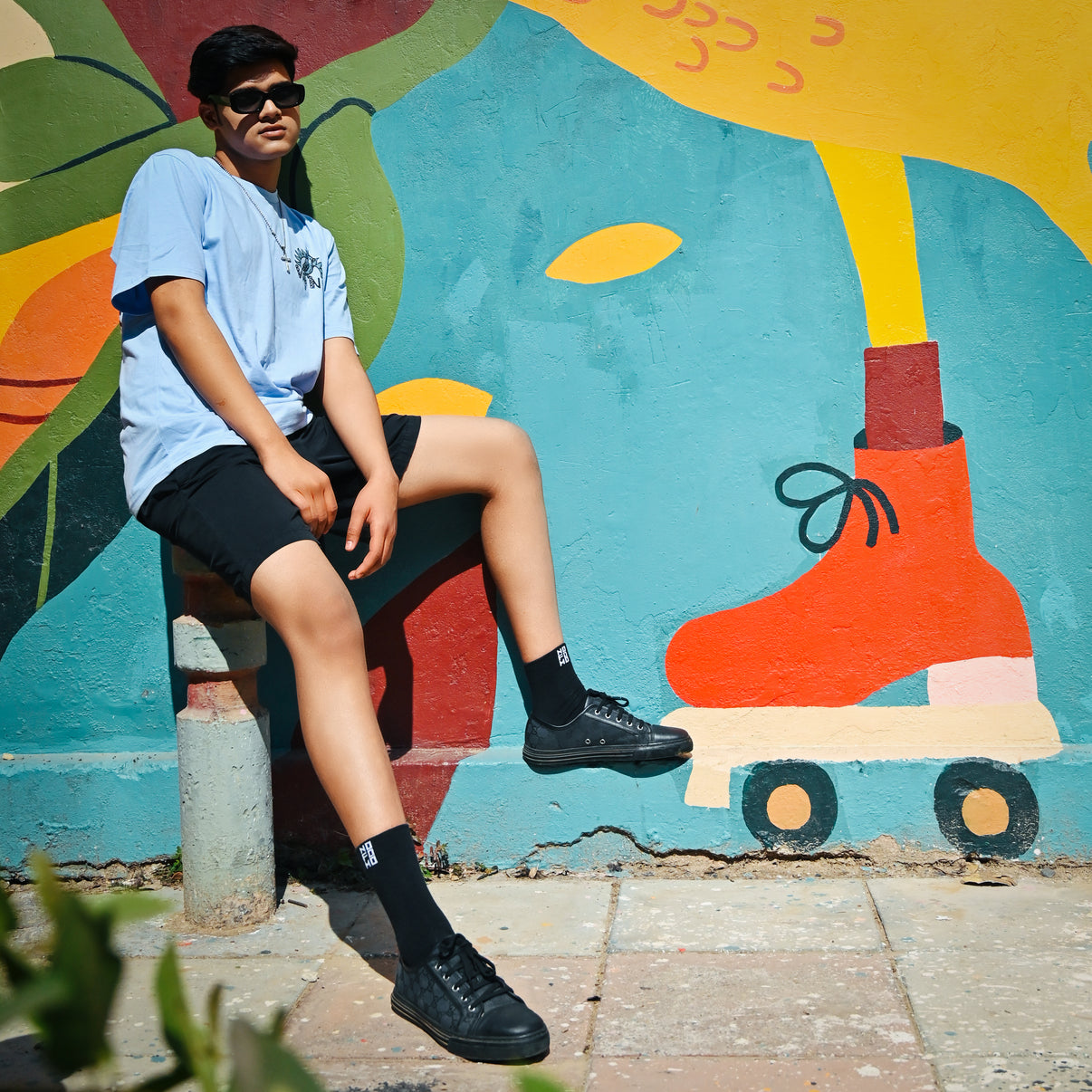 Unisex Black Crew Lengh NFM Black Socks