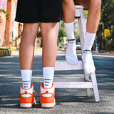 Unisex White Crew Lengh Caught your Eye Socks
