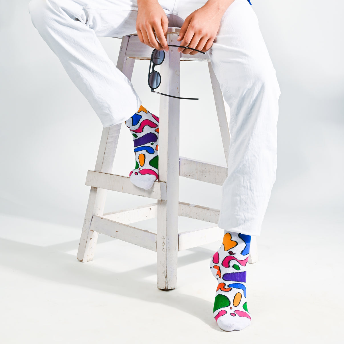 Unisex Multi-Colour Crew Lengh Colour Blast Crew Length Socks