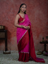Women's Multicolor Silk Cotton Zari Saree