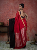 Women's Multicolor Silk Cotton Zari Saree