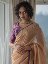 Women's Yellow Pure Cotton Saree