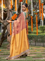 Women's Pink Linen Saree