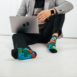 Unisex Multi-Colour Short Crew Lengh Art Class Socks
