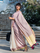 Women's Multicolor Linen Blend Saree