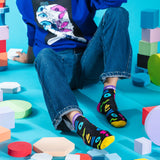 Unisex Multi-Colour Short Crew Lengh Confetti Socks