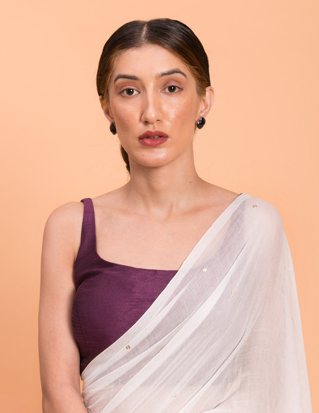 Women's White Casual Pure Cotton Saree