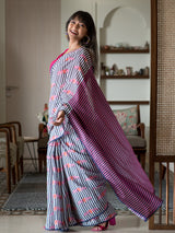 Women's Multicolor Mul Cotton Saree