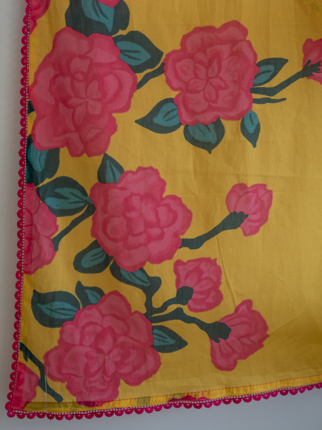 Women's Yellow Mul Cotton Saree