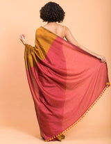 Women's Yellow Cotton Blend Saree