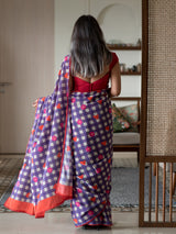 Women's Multicolor Mul Cotton Saree