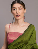 Women's Multicolor Cotton Blend Saree