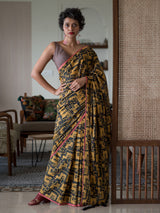 Women's Multicolor Cotton Mul Saree