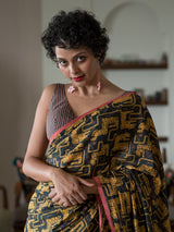 Women's Multicolor Cotton Mul Saree