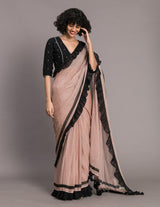Women's Brown Mul Cotton Saree