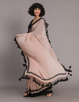 Women's Brown Mul Cotton Saree