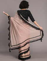 Women's Brown Mul Cotton Saree
