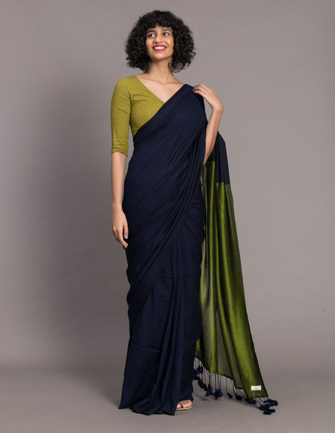 Women's Multicolor Cotton Blend Saree
