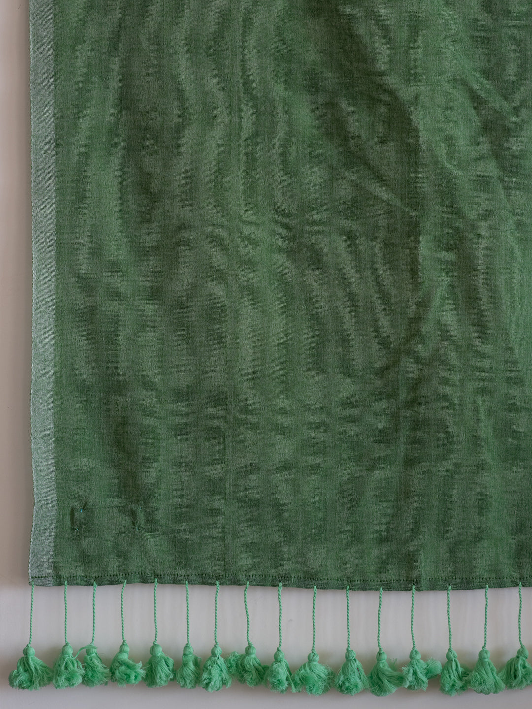 Women's Green Cotton Acrylic Saree