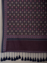 Women's Purple Mul Cotton Saree