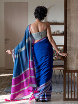 Women's Multicolor Cotton Acrylic Saree