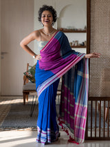 Women's Multicolor Cotton Acrylic Saree