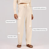 Women's White Solid Sports High Rise Pant