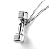 Men's Dumbbell Silver Chain